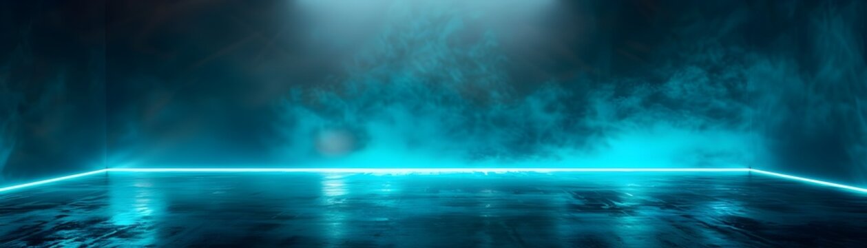 Mesmerizing Turquoise Neon Gradient Backdrop for Cutting Edge Tech Gadget Concepts