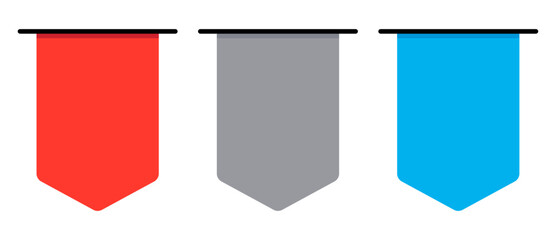 Vector Set of Blank Ribbon Labels