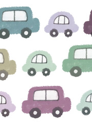 車のシンプル手書きイラスト