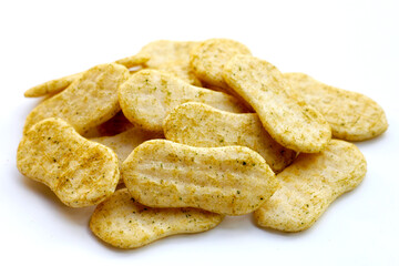 Japanese rice crackers with nori seaweed