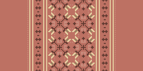 Ethnic pattern vector background. seamless pattern traditional, Design for background, wallpaper, Batik, fabric, carpet, clothing, wrapping, and textile. ethnic pattern Vector illustration.