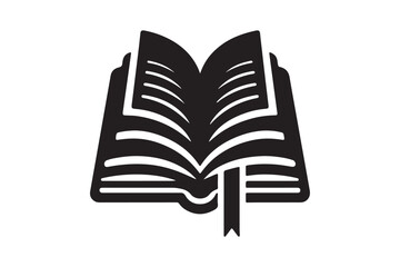 Book silhouette vector illustration