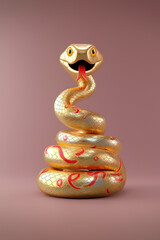 Fototapeta premium Happy New Year of the Snake according to the Chinese calendar 2025 year of the snake. Background with snake