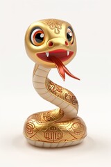 Fototapeta premium Happy New Year of the Snake according to the Chinese calendar 2025 year of the snake. Background with snake