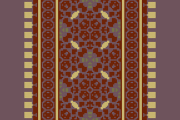 Ethnic pattern vector background. seamless pattern traditional, Design for background, wallpaper, Batik, fabric, carpet, clothing, wrapping, and textile. ethnic pattern Vector illustration.