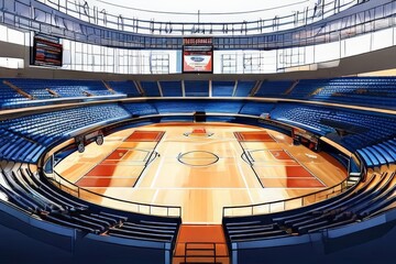 AI Image Generator, Empty Sports Stadium