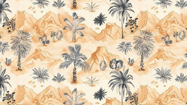 Desert pattern wallpaper