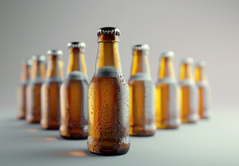 Close-up of Beer on White Minimalist Background, Conveying the Concept of Commercial Photography, advertising, Sports, Football Game, 