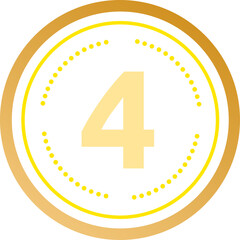 Fototapeta premium 4 Number Circular Vector 