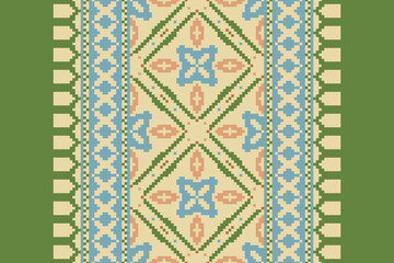 Ethnic pattern vector background. seamless pattern traditional, Design for background, wallpaper, Batik, fabric, carpet, clothing, wrapping, and textile. ethnic pattern Vector illustration.