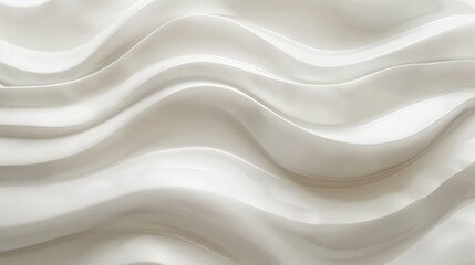Fototapeta premium Subtle white waves effortlessly blend with a clean background, creating a serene and uncluttered visual experience