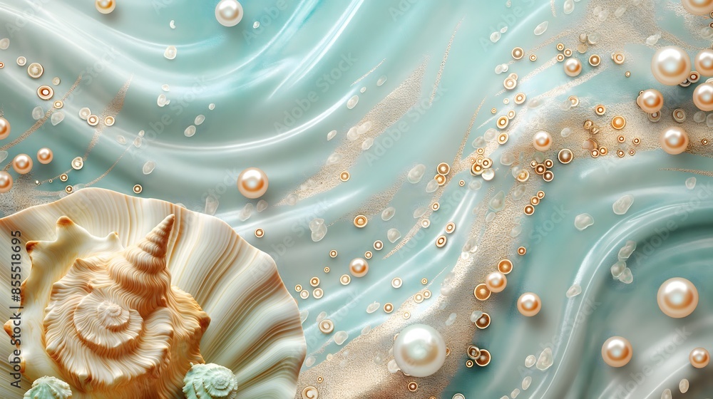 Poster 2. design a captivating background showcasing the dynamic waves of the ocean, embellished with spark