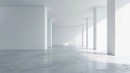 Clean white space with a large empty area and a smooth background.