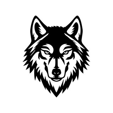 wolf head vector