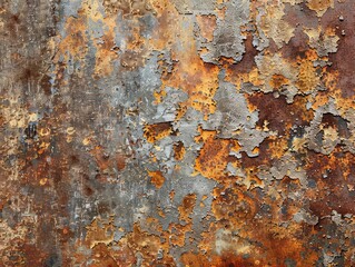 Grunge textured brown background on metal wall