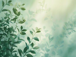 Serene Green Gradient Background for Eco Friendly Product Mockups