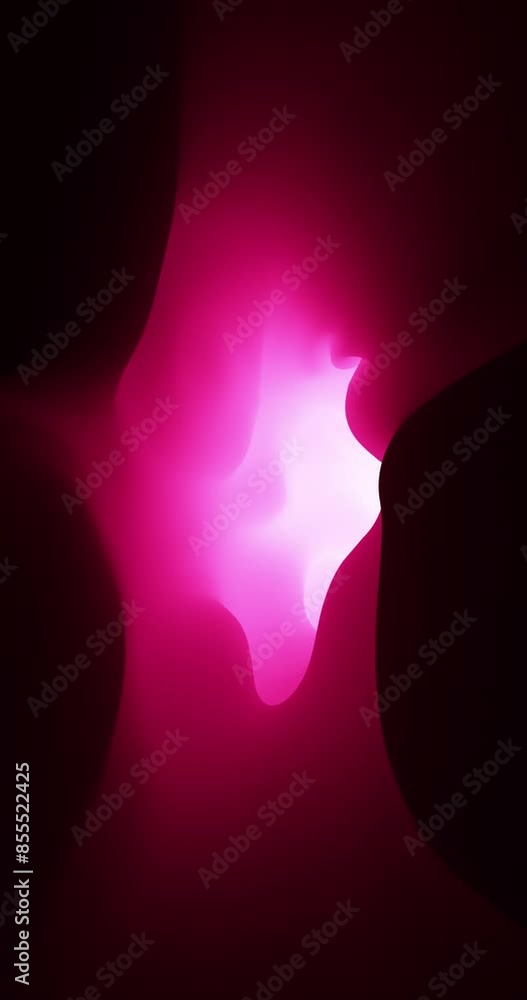 Aufkleber loop abstract 3d dark tunnel with curvy shapes and glowing light animation.