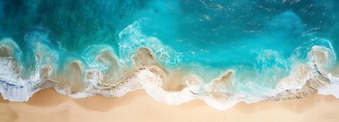3. Produce a high-definition aerial photograph of a pristine ocean coast, revealing intricate details of turquoise waters, white foam, and untouched beaches, perfect for nature enthusiasts