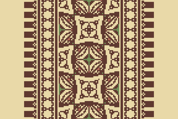 Ethnic pattern vector background. seamless pattern traditional, Design for background, wallpaper, Batik, fabric, carpet, clothing, wrapping, and textile. ethnic pattern Vector illustration.