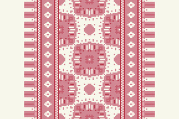 Fototapeta premium Ethnic pattern vector background. seamless pattern traditional, Design for background, wallpaper, Batik, fabric, carpet, clothing, wrapping, and textile. ethnic pattern Vector illustration.