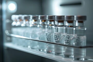 Laboratory Freezer with Vials and Samples