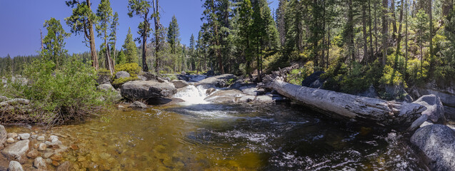 Panorama of lower bassi falls 