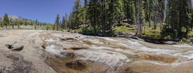 Panorama looking upstream near bassi falls 