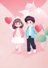 illustration of a couple