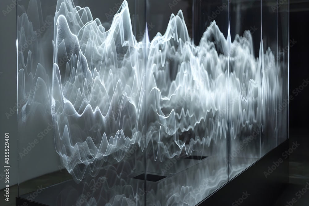 Aufkleber mesmerizing digital rendition of ethereal sound wave visualizations