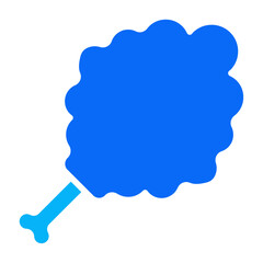 Fried chicken duotone icon vector for mobile app, website, logo and presentation design.