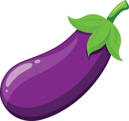 Glossy eggplant showing freshness from the garden