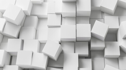 Modern white and light grey square overlapped pattern on background with shadow. white background. Minimal geometric white light background abstract design. Elegant white and grey Background.	