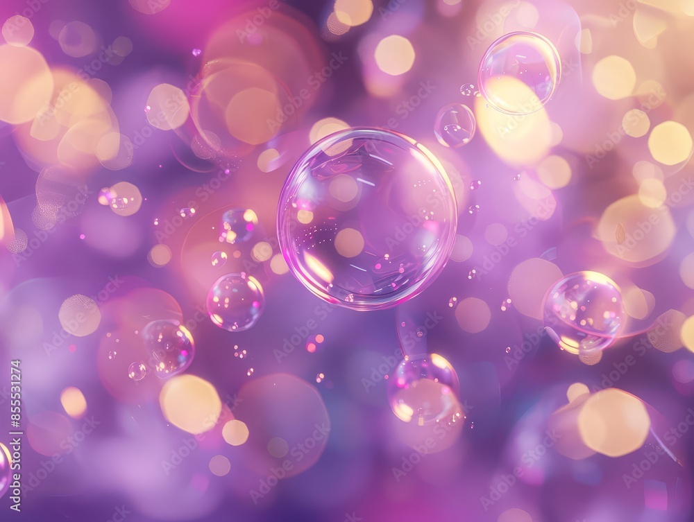 Aufkleber abstract background featuring a dynamic blend of colorful bubbles and subtle blurred light
