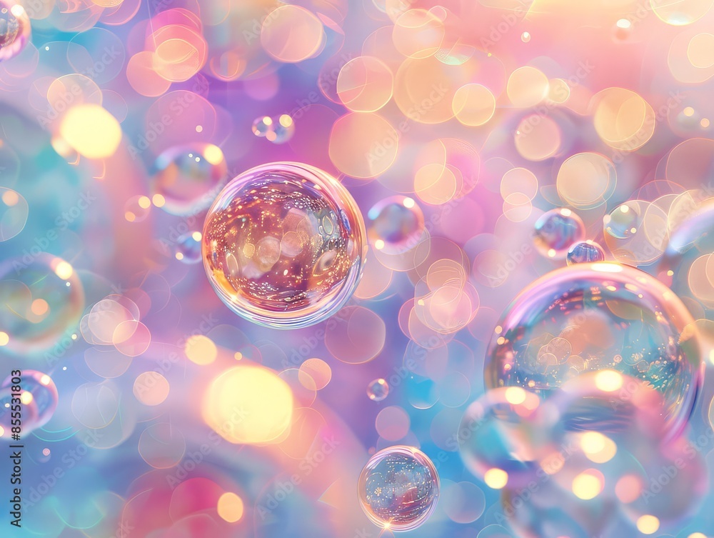 Aufkleber abstract background with blurred colorful lights creating bokeh effect