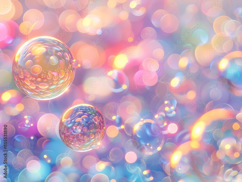 Aufkleber bokeh effect with blurred colorful lights in abstract background