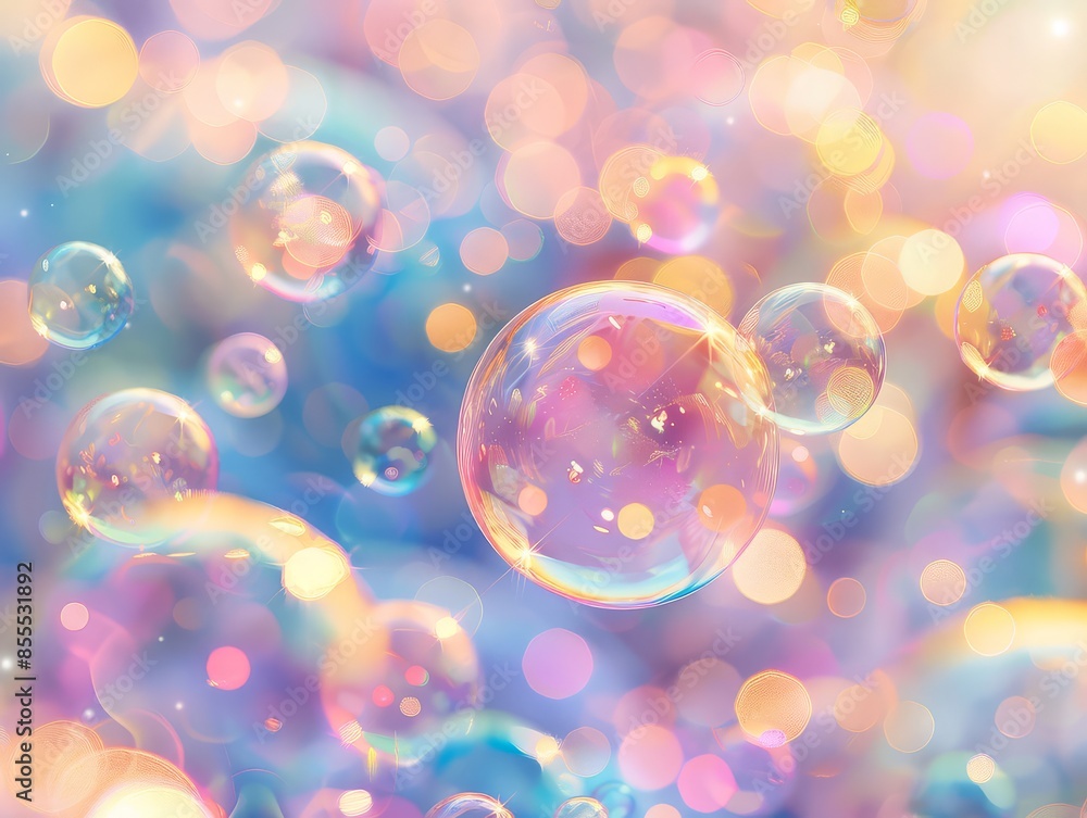 Aufkleber blurred colorful lights in bokeh effect on abstract background
