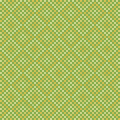 hand drawn yellow squares. green repetitive background. vector seamless pattern. decorative art. geometric fabric swatch. wrapping paper. continuous design template for textile, linen