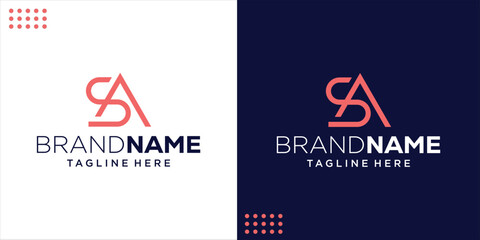 SA Logo Design, Design Inspiration, Illustration, Vector