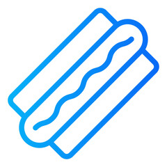 Hotdog line gradient icon vector for mobile app, website, logo and presentation design.