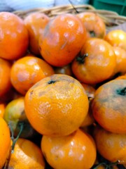 Photos of fresh citrus fruits. Sold at supermarkets. The fruit is healthy and refreshing.
