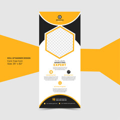 Corporate business roll up pull up x banner stranded template design, modern Innovative layout design for Ads advertising promotion