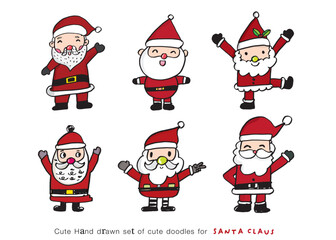 cute Santa Claus cartoon doodle