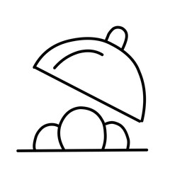 Vector Food Tray Outline Icon