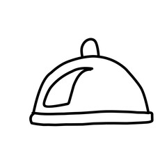 Vector Food Tray Outline Icon