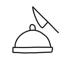 Vector Food Tray Outline Icon