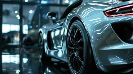 closeup any angle of sport car