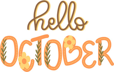 Hello October Lettering