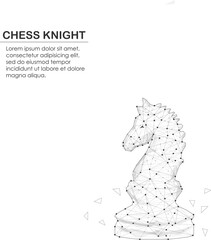 Chess knight for chessboard, competitive using brainstorm on isolated white