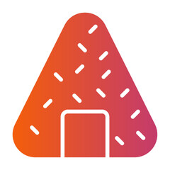 Onigiri gradient icon vector for mobile app, website, logo and presentation design.