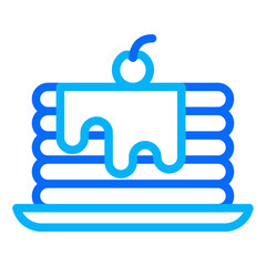 Pancake line duotone icon vector for mobile app, website, logo and presentation design.